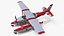 Seaplane Cessna 182 with Floats Rigged for Maya