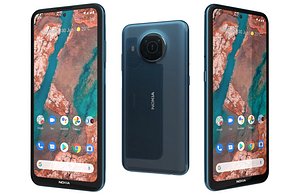 3D Nokia X20 Nordic Blue Low Poly