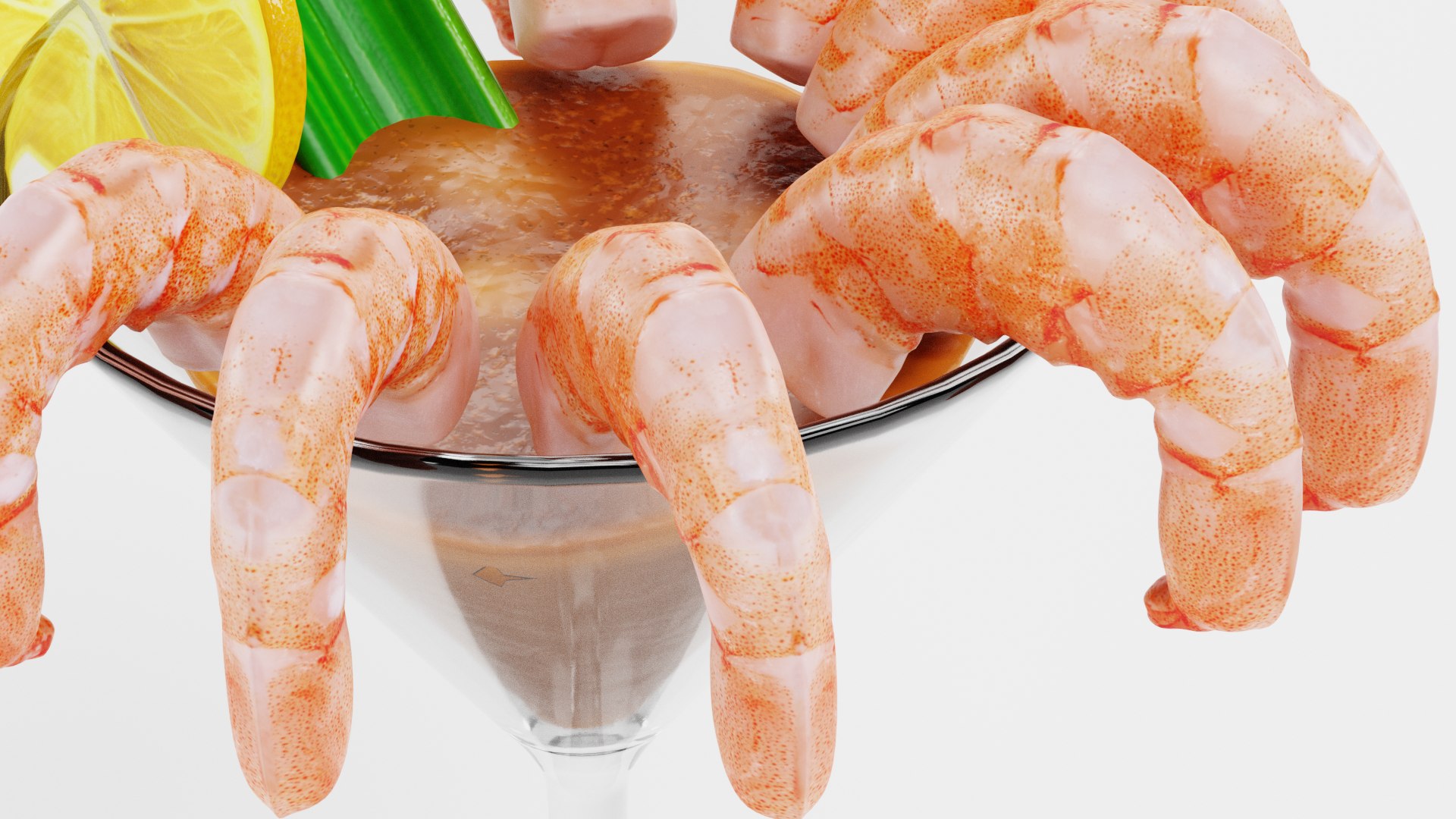 3D Shrimp Food Model - TurboSquid 2194072