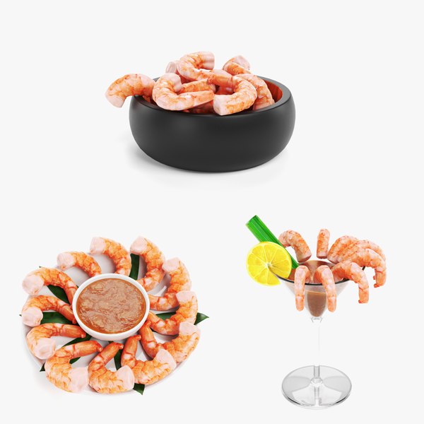 3D Shrimp Food model