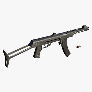 3D model Submachine gun PPS 43