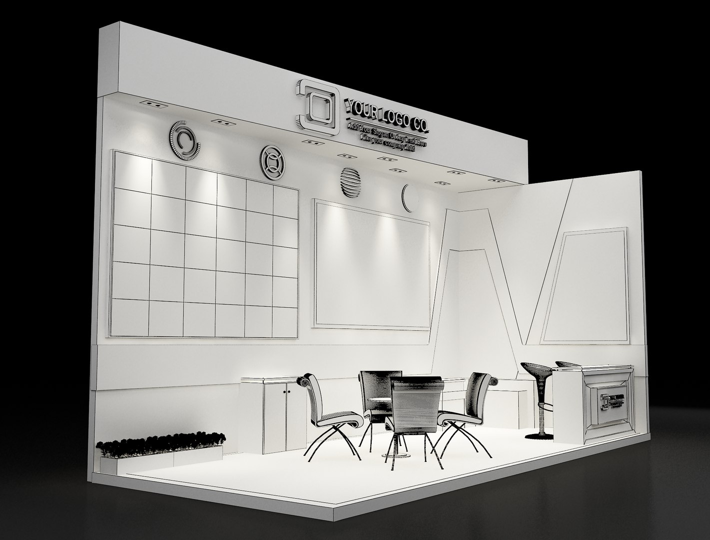 Booth Exhibition Stand A620a Model - TurboSquid 1952125