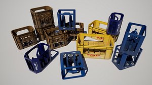 Beverage Bottle Crate Pack 3D