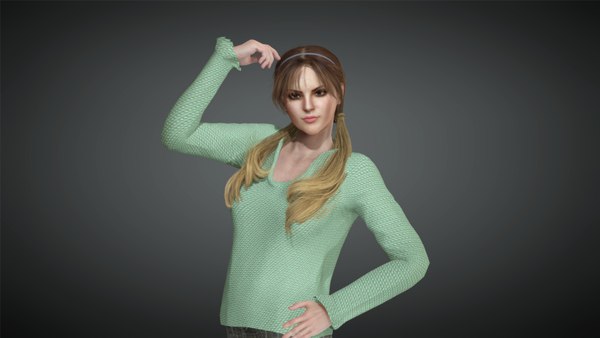 3D AAA Realistic Female Character 07 model