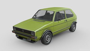 3D Volkswagen Golf GTI 1975