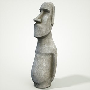 KREA - Front Facing Easter Island Head Emoji