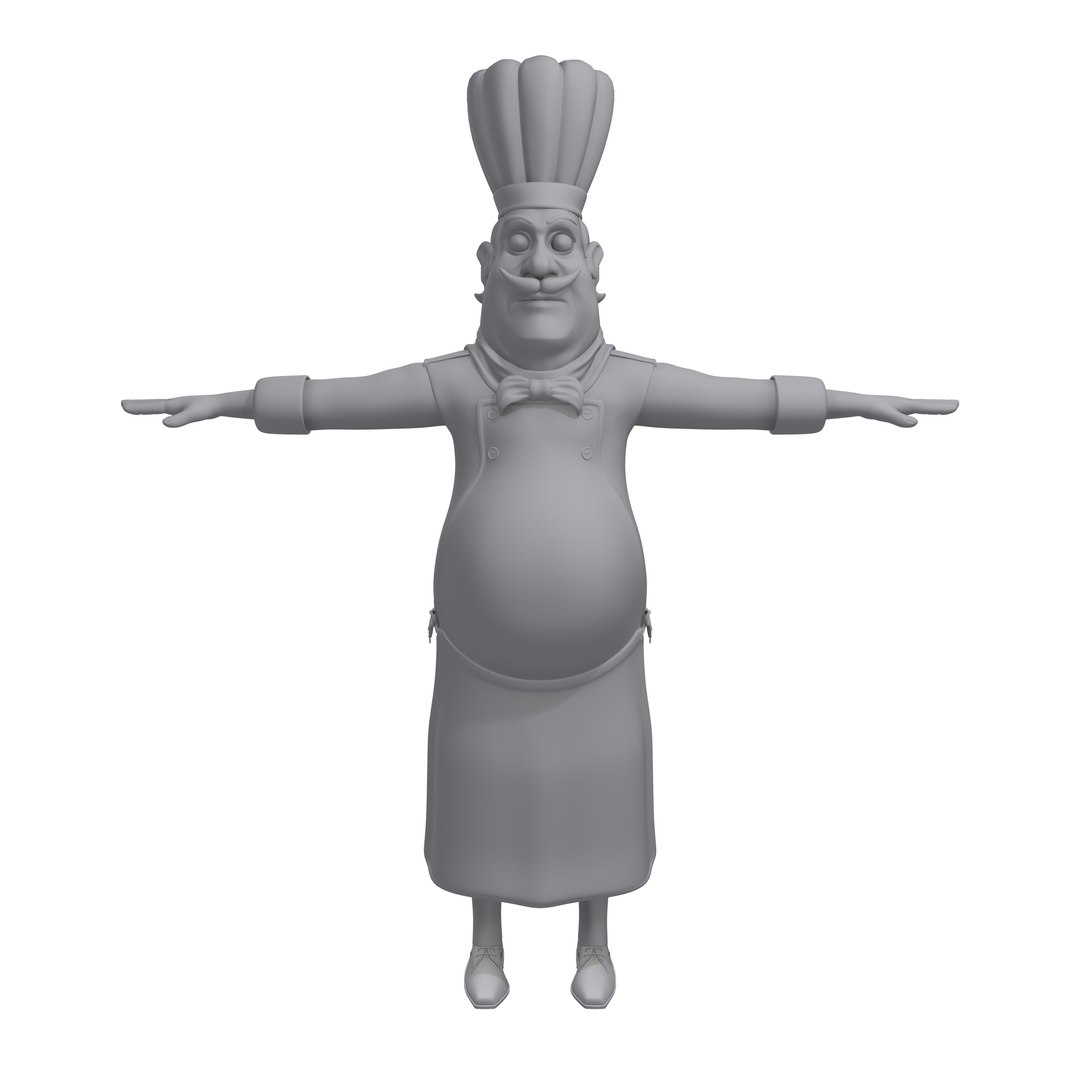 Cartoon Chef Character Model - TurboSquid 1423089