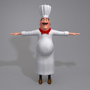cartoon chef character model