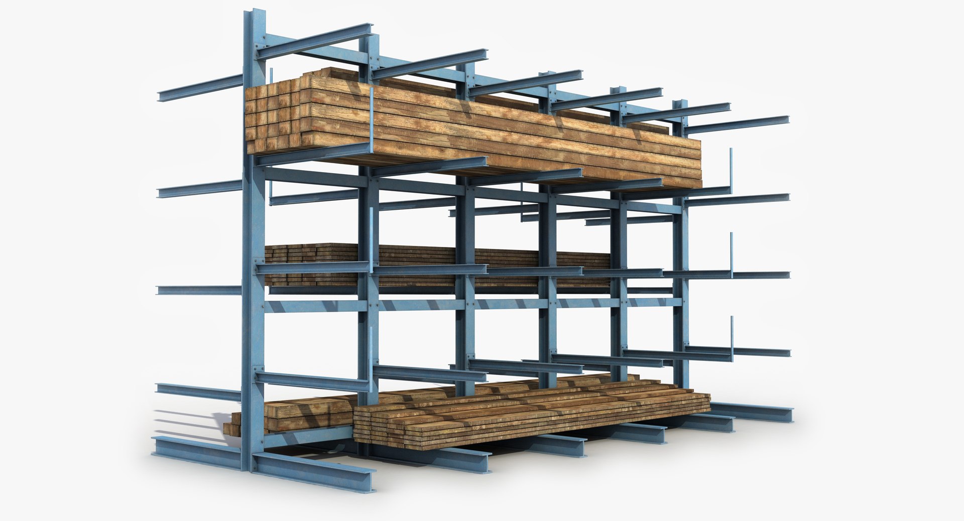 Steel Storage Rack Model - TurboSquid 1354067
