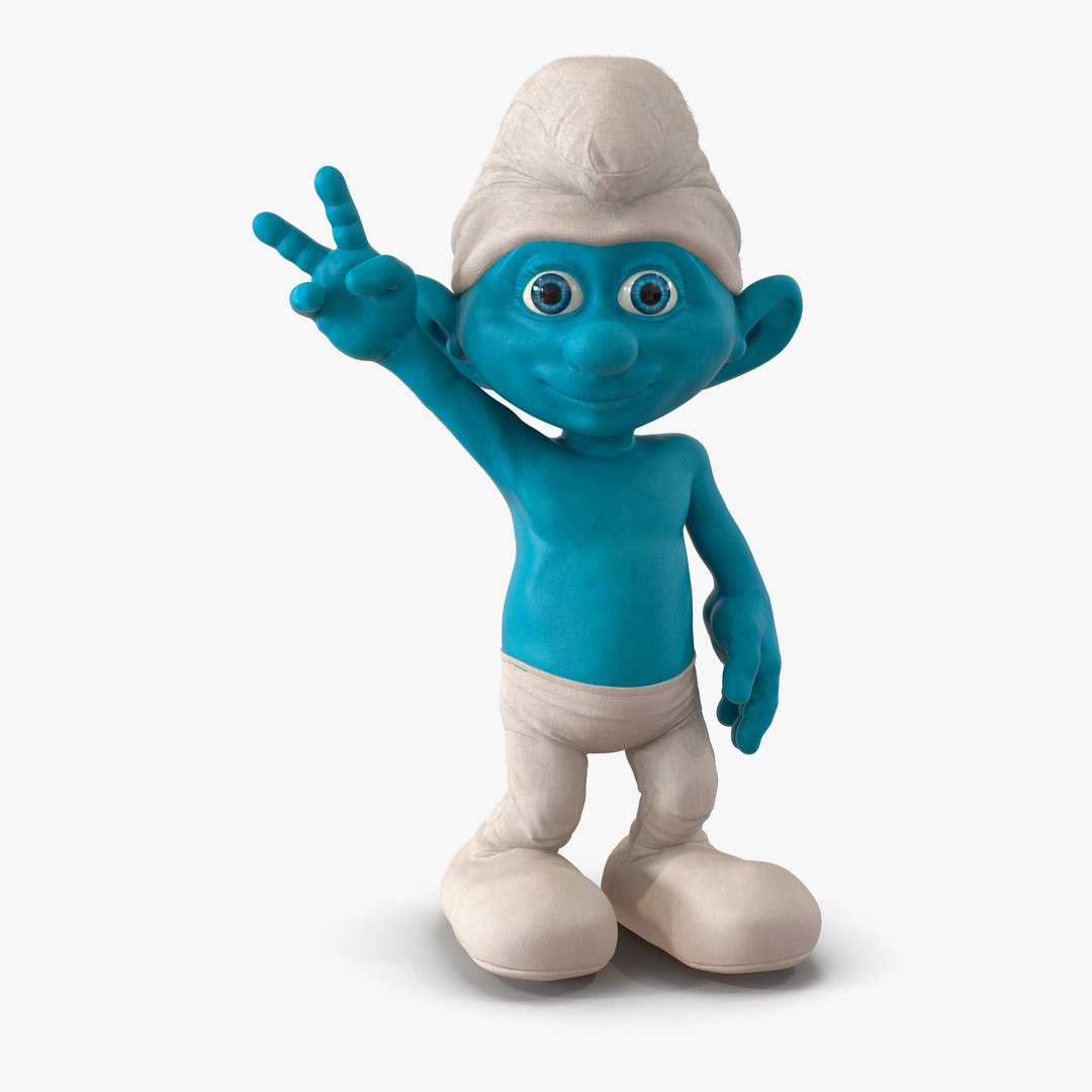 Smurf Pose 4 with Fur 3D Model 3D model preview