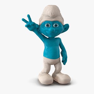 Smurf Pose 4 with Fur 3D Model