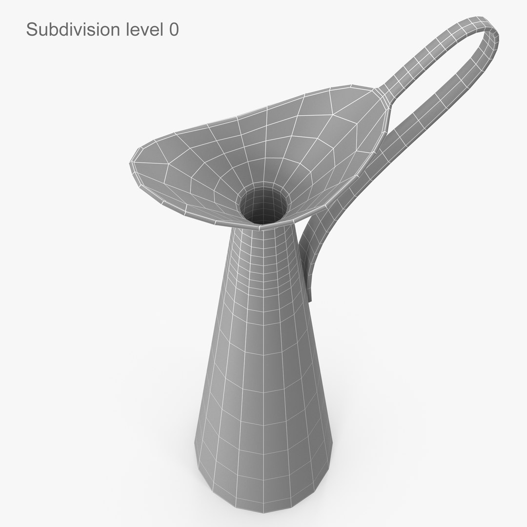 3D Sterling Silver Modernist Pitcher TurboSquid 2100270