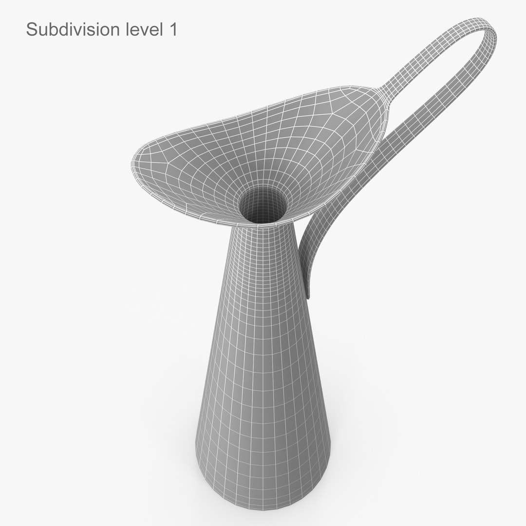 3D Sterling Silver Modernist Pitcher TurboSquid 2100270