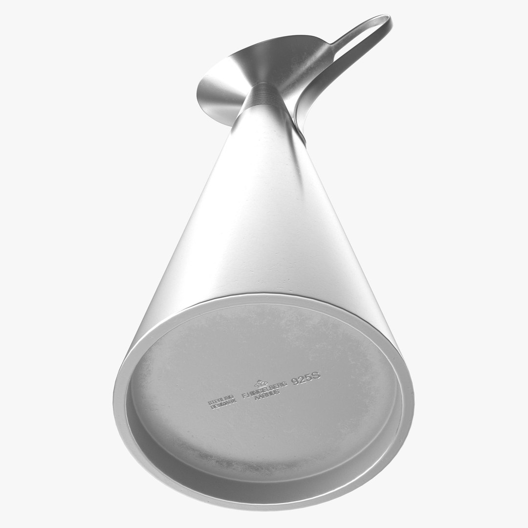 3D Sterling Silver Modernist Pitcher TurboSquid 2100270