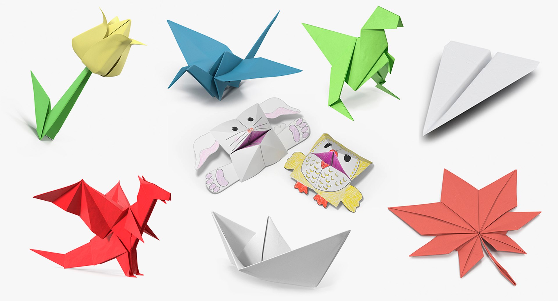 3D Origami Paper Toys Collection 5 https://p.turbosquid.com/ts-thumb/I1/soe6JD/AQ/origami_paper_toys_collection_5_001/jpg/1788419518/1920x1080/fit_q87/88cd29735bcfce7cb9c5e573753791c3cca08ee7/origami_paper_toys_collection_5_001.jpg