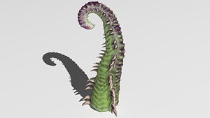 3D rigged worm tentacle