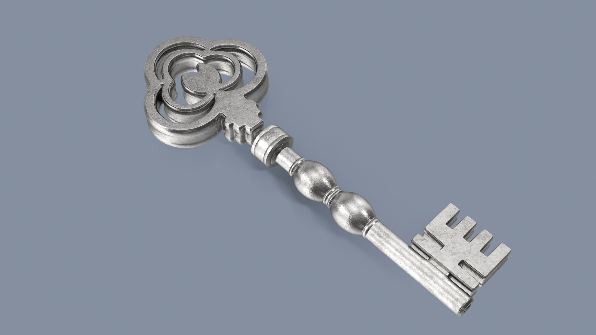 3D Key Silver 13 Model - TurboSquid 2005892
