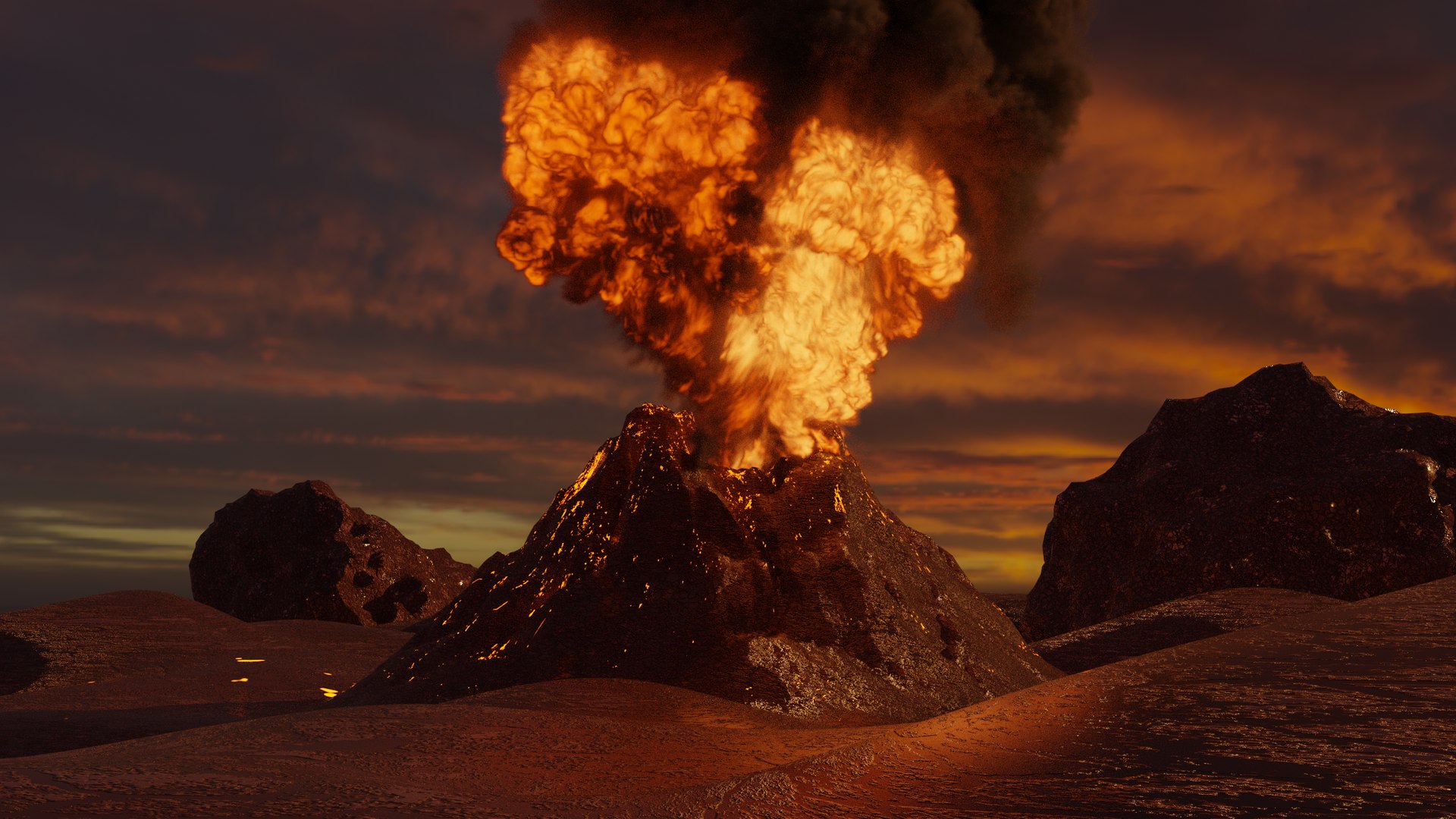Volcano 3D Model - TurboSquid 2238631
