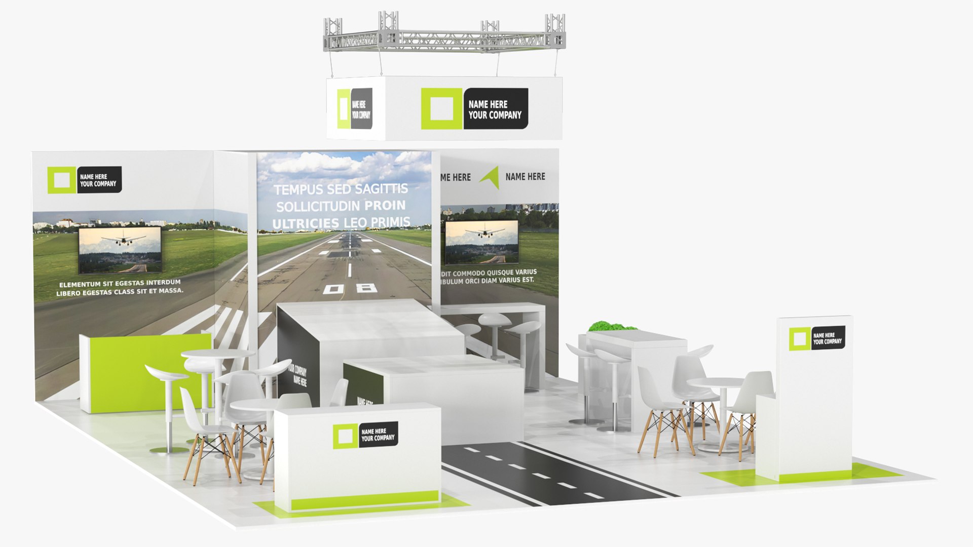 Exhibition Stand 3D model preview