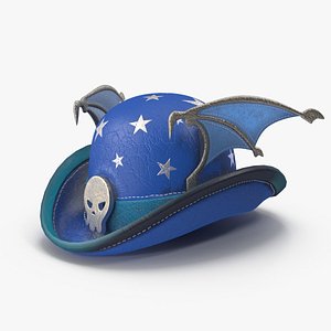 3D Enchanted Blue Witch Hat