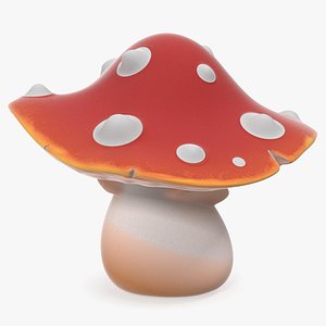 Cartoon Amanita Mushroom