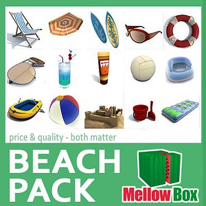 3d model beach pack
