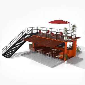 Container Coffee Stand model