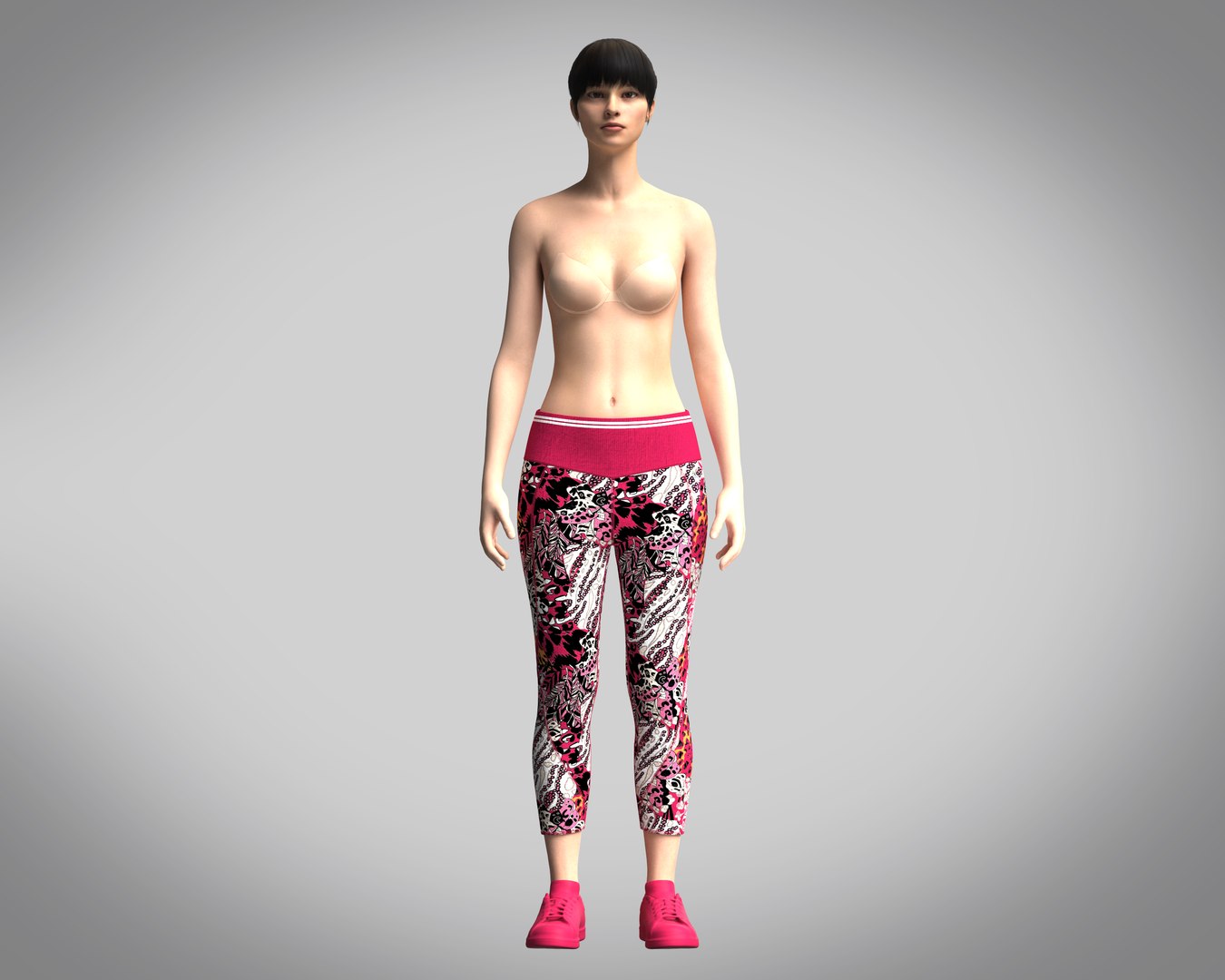 Ladies GYM Leggings-AOP 3D model