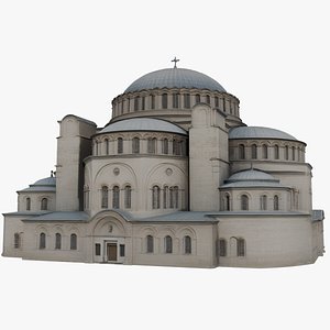 3D Grand Byzantine Cathedral - Historic Hagia Sophia Landmark