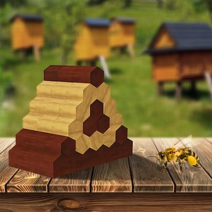 3D yellow black model