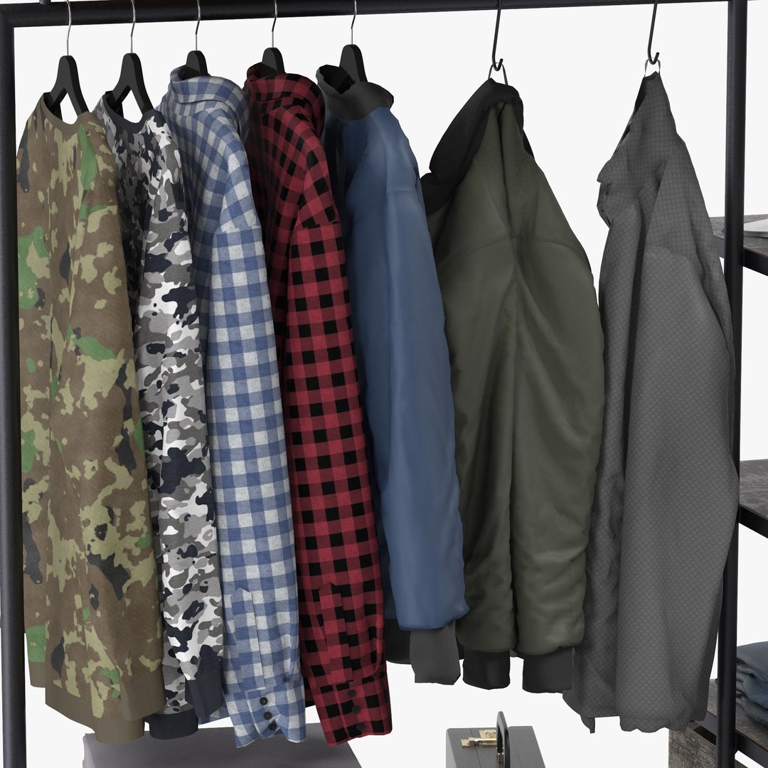 3D Model Clothes Rack Wood - TurboSquid 1336717