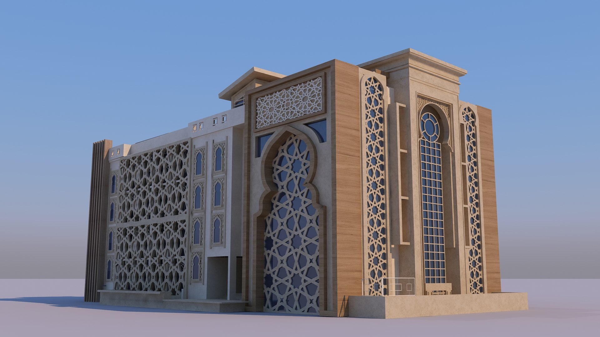 3D 0168 - Islamic Facade Building - TurboSquid 2240015