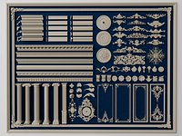 Classical Plaster Moulding Ornament Pack PBR Game Ready