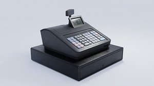 Cash Register 4K and 2K Textures model