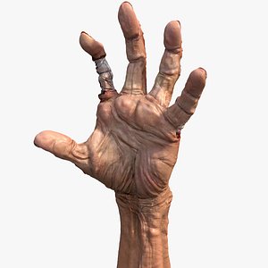 3d model zombie hand