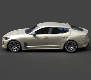 Kia Stinger GT Fastback Facelift - High-Poly 3D Model