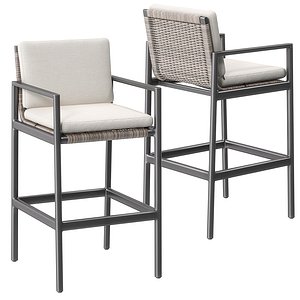 Mesa aluminium barstool 3D model
