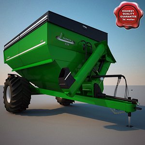 farm grain cart parker 3d model
