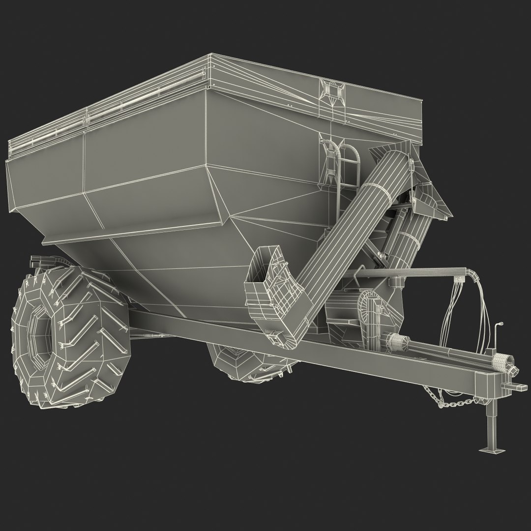 Farm Grain Cart Parker 3d Model