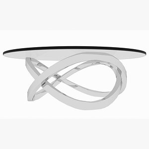 Minimalist Chrome Infinite Line Table