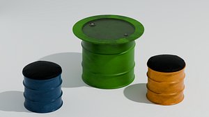 Barrel Furniture 3D