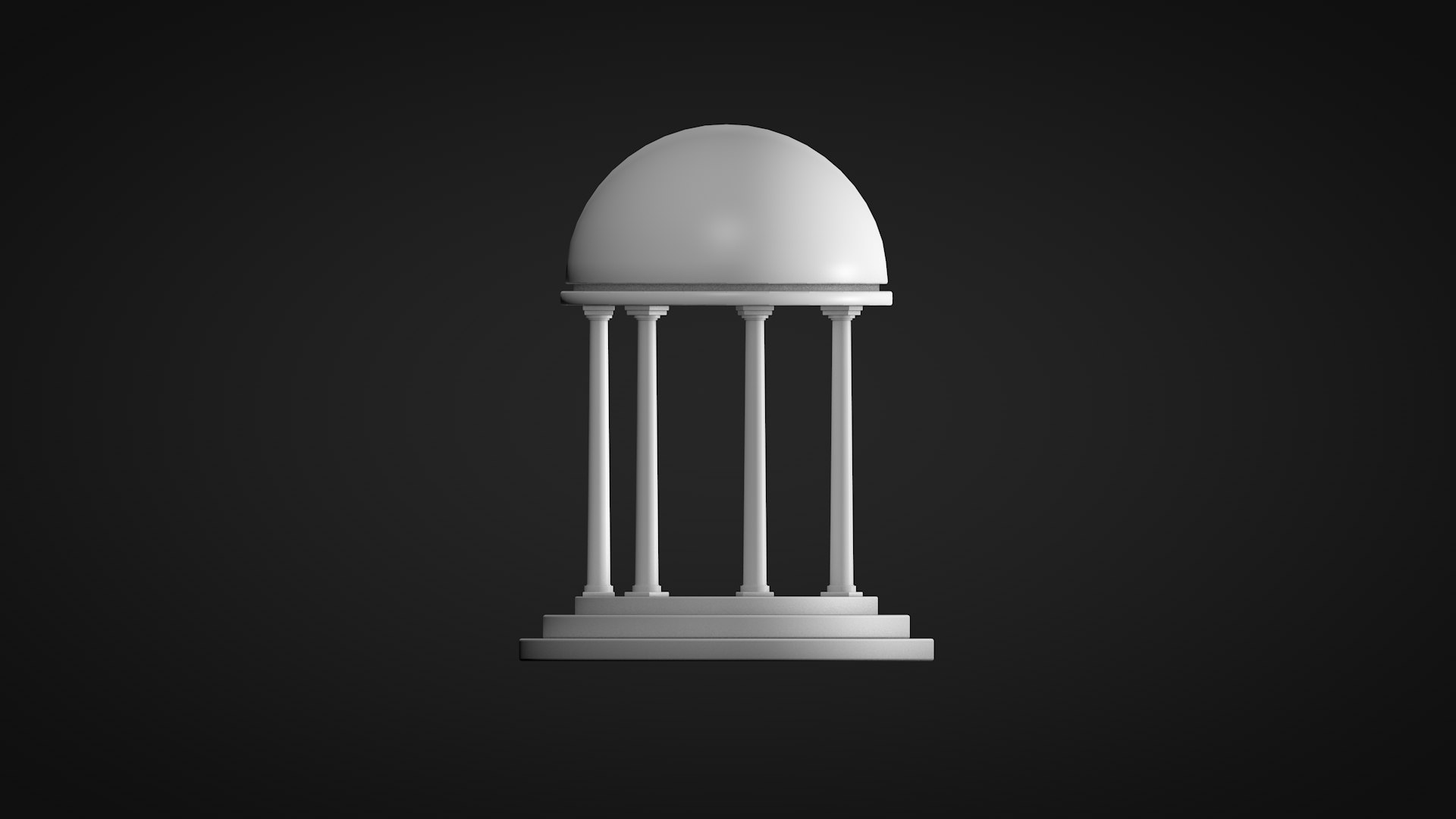 3D rotunda - model - TurboSquid 1659197