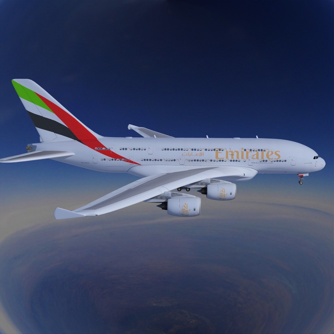 3d Model A380 Emirates