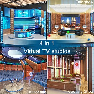 3d model tv virtual studios 4