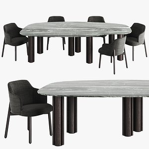 Porada Berry Dining table and Abby Chair