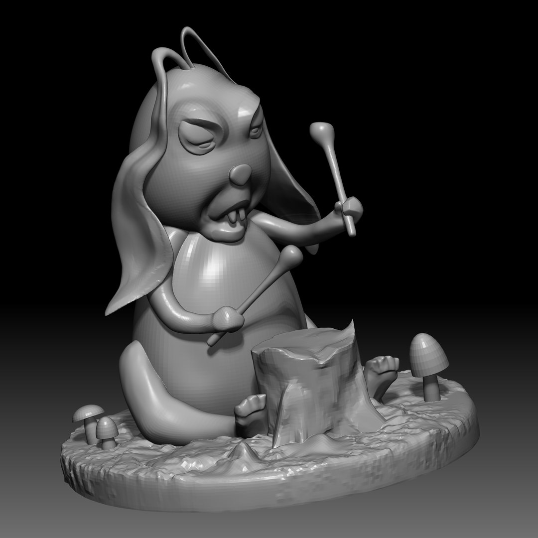 Drummer Rabbit - 3D Printable Model 3D - TurboSquid 2371104