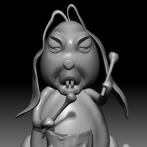 Drummer Rabbit - 3D Printable Model