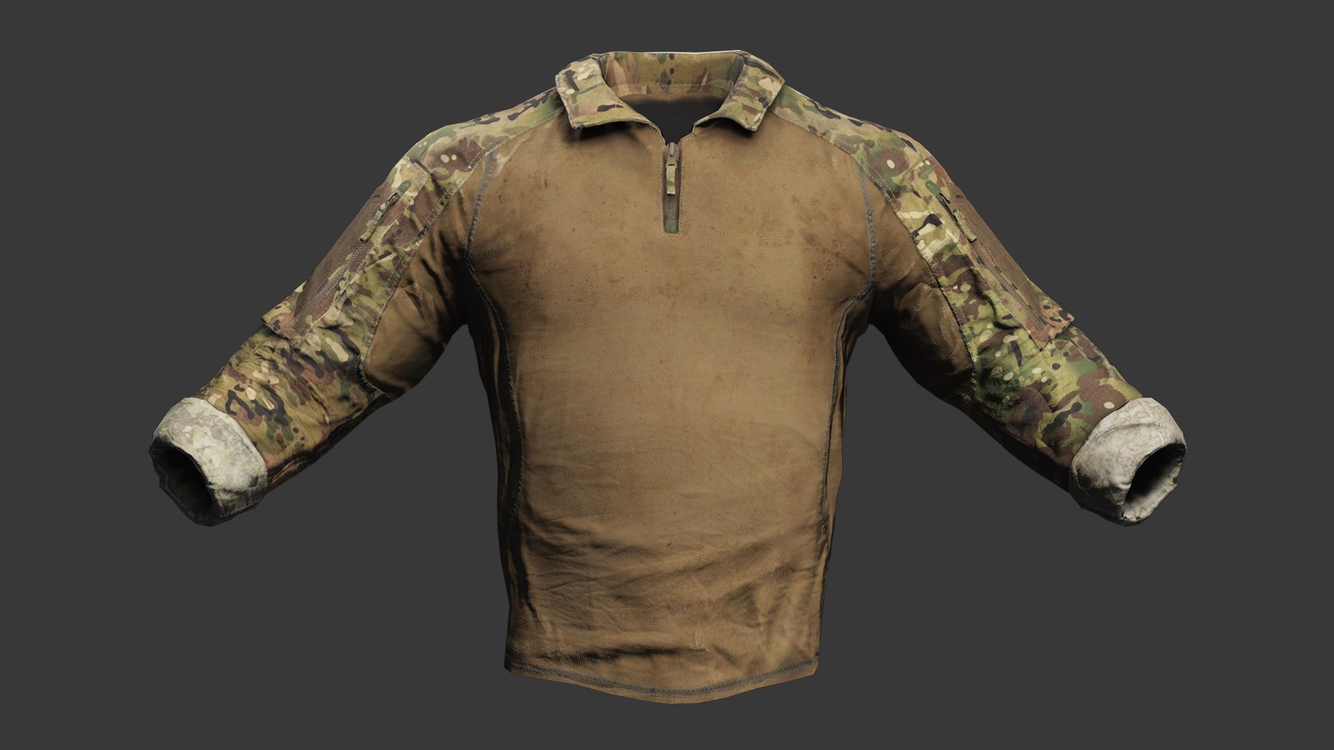 3D Quarter-Zip Military Shirt - Multicam Arms https://p.turbosquid.com/ts-thumb/I3/2cJWgP/41/1/png/1751037396/1920x1080/fit_q87/19e5a52c8dbe80785e0cdd7f752fb2c2f4dd6169/1.jpg