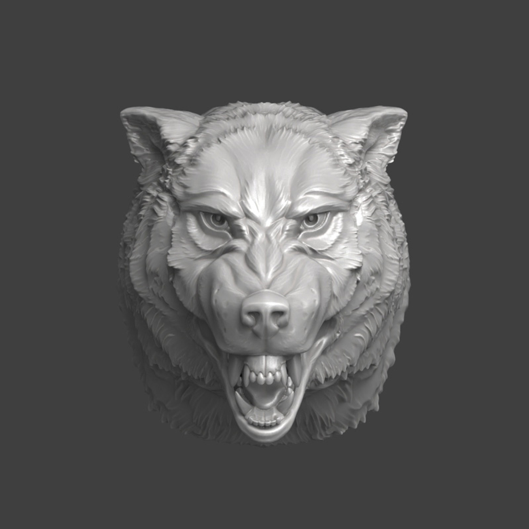 Wolf Head Angry 3D - TurboSquid 1230257