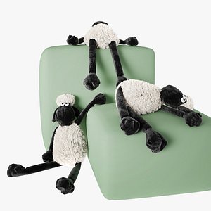 3D Shaun The Sheep Soft Plush Toy 03 3 poses model